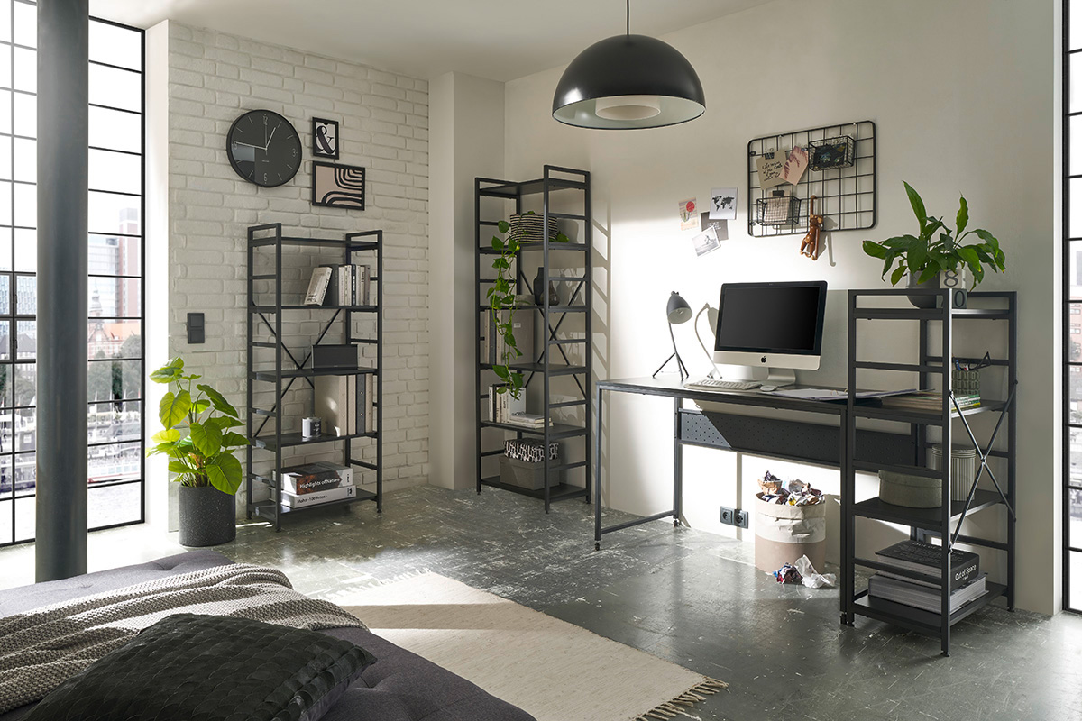 Corinth Biurko laminat czarny mat